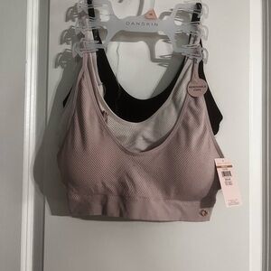 Danskin Sports Bra Set - Light Pink, White, and Black (M)